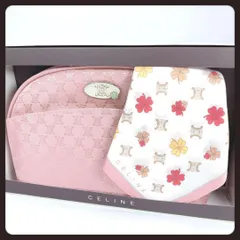 極美品　CELINE　セリーヌ　ポーチ　ハンカチ　セット　ピンク　マカダム