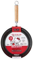 鉄製 エンボス フライパン 24cm ハローキティ 調理器具 サンリオ IRFP24 スケータースケーター (skater) 鉄製 エンボスフライパン 24cm IH ガス火対応 キティ サンリオ 日本製 IRFP24-A