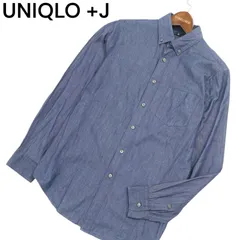 UNIQLO +J ユニクロ × ジルサンダー 通年★ 長袖 デニム スリムフィット ボタンダウン シャツ Sz.S メンズ