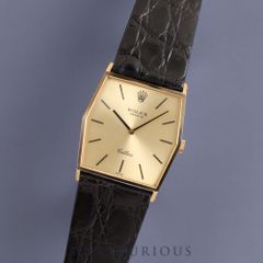 ROLEX ロレックス CELLINI チェリーニ 4122 手巻き Cal.1601 YG 革 純正尾錠（GP）ゴールド文字盤 4番 オーバーホール済み