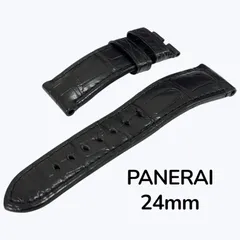 未使用品パネライ正規純正カーフベルト　24mm-24mm パネライ 】【店頭在庫情報】純正ベルト アリゲーターヌバック