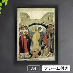 アンティーク宗教画　イコン　全能者ハリストス　パントクラトール　骨董品 アンティーク宗教画 イコン 全能者ハリストス パントクラトール
