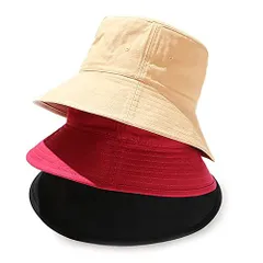 ベージュ_L [LOVE MIYABI] バケットハット 大きいサイズ コットン100％ 夏用薄型生地 60cm 61cm 62cm 63cm サイズ調節 つけ外しできるあごひも付き バケハ 帽子 男女兼用 メンズ レディース アウトドア/夏フェス/キャンプ/