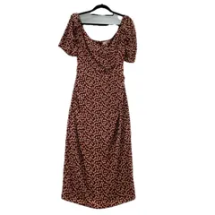 Her lip to ハーリップトゥー さくらんぼ柄 カシュクールワンピース sizeS/レッド系