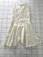 ◇ Θ Lily Brown リリーブラウン ハイウェスト ロング マーメイド スカート サイズ0 ライトベージュ系 レディース E  【1507160011444】