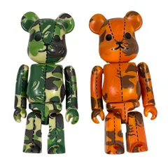 超激安新作正規　2003年 BAPE PLAY BEARBRICK、ベアブリック　400％ ABC-camo グリーン、MEDICOM TOY、A BATHING APE kaws カウズ キューブリック、ベアブリック