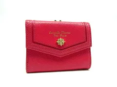 ■美品■ Samantha Thavasa サマンサタバサ プチチョイス パテントレザー ビジュー がま口 三つ折り 財布 ウォレット ピンク系 DJ5142