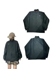 PUMA(プーマ) 黒 オーバーサイズ 白 ロゴ ウィンドブレーカー ジャケット M