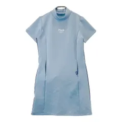 サイズ：M FILA GOLF フィラゴルフ  ハイネック半袖ワンピース  ブルー系 [240101501089] ゴルフウェア レディース ストスト