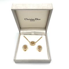 美品】 クリスチャンディオール ネックレス イヤリング セット