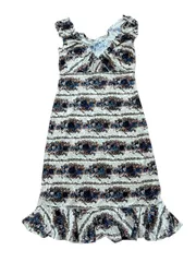 L'EST ROSE レストローズ 日本製 薔薇プリント 総柄 ロング ワンピース レディースM