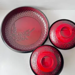 輪の味わい　梅と菊柄が縁起良い　椀と菓子皿のセット