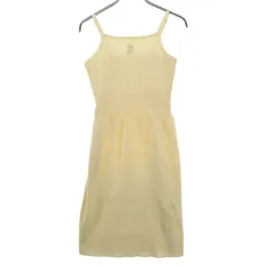 美品 rienda リエンダ 刺繍 ノースリーブ 膝丈ワンピース F オフホワイト ニット素材 レディース 古着