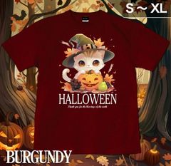 GENJU 키즈 ~ S, M, L, XL 사이즈 할로윈 고양이 고양이 호박 유령 열매의 가을 가장 남성 티셔츠 반소매 HALLOWEEN Harvest Festival
