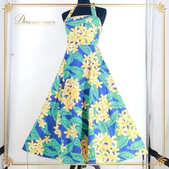 フラダンス 衣装 ワンピース ドレス ブルー系 マーメイドライン フラ ダンス 花柄 青 黄 緑 華やか ハワイアン アロハ MermaidLine MMJ エムエムジェイ ハワイアンプリント かわいい イエロー系 グリーン系