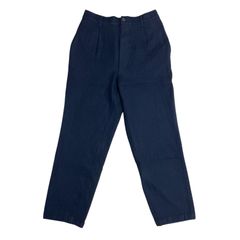 定価48,400円 COMME des GARÇONS HOMME 縮絨加工 スラックス 1プリーツパンツ イージーパンツ ジップフライ HN-P105 NAVY S GARCONS コムデギャルソンオム パンツ PANTS ネイビー 紺 Small エス