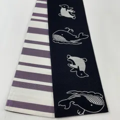 帯0288 ○高級 正絹 紬 絞り 名古屋仕立て 名古屋帯 ペンギン ソリ