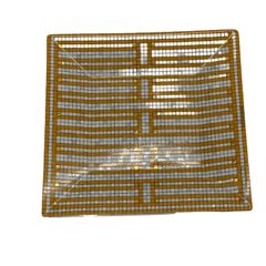 中古品HERMES エルメス 食器 プレート モザイク ヴァンキャトル プチカレ 11cm ゴールド ポーセリン(陶器)