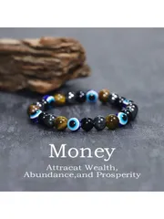 ジュエリー レディース ブレスレット ビーズ 1個 ハンドメイド ナチュラルストーン タイガーアイ デビルズアイ ビーズブレスレット、女性と男性への贈り物