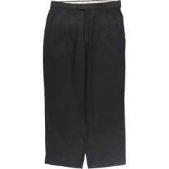 ルイラファエル ビンテージ ブラック スラックス ワイドパンツ 90s 80s 古着 90s Yves Saint Laurent 2タック ウール スラックス パンツ
