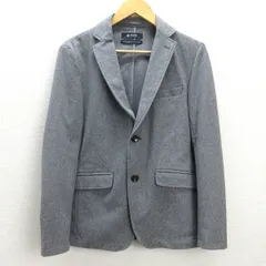 Q■美品■ナノユニバース/NANO UNIVERSE 2つボタン テーラードジャケット■秋冬/灰【 S 】MENS/細身/48【中古】
