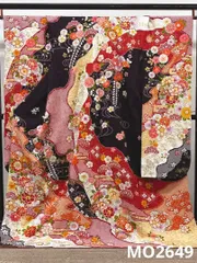 振袖 豪華 刺繍 金彩 紋意匠 絞り加工 身丈176cm パールトーン加工済 MO2649