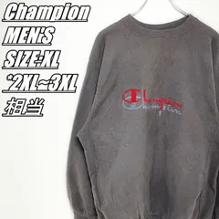 【90’s･USA製】Champion　チャンピオン　REVERSE WEAVE　リバースウィーブ　ロゴ刺<!-利用不可文字-!>スウェット　トレーナー　メンズ　サイズ表記XL　2XL~3XL相当　グレー