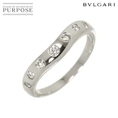 【美品】BVLGARI　ブルガリ　1Pダイヤモンド　リング　プラチナ BVLGARI ブルガリ フェディ ウェディング バンド 1P