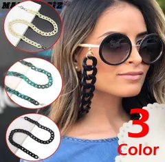 極太カラフル眼鏡チェーン メガネチェーン メガネストラップ めがね サングラスチェーン カラー 太い 890705