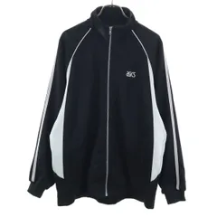 asics アシックス トラックジャケット L ブラック ジャージ メンズ 古着