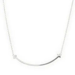 ティファニー Tスマイル スモール ネックレス アクセサリー sv925 シルバー 2.3g【中古】