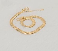 K18YG オーバルスネークブレスレット 3.5mm 3.5g 18cm