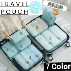 【🌟数量限定価格🌟】トラベルポーチ 7点セット 収納ポーチ おしゃれ 可愛い　　衣類 洗面用具　　旅行グッズ お泊りセット　便利   通常価格2,180円　　※全国送料無料
