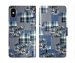 [iPhone15 Pro Max] iPhone15 ケース スカラー スマホケース 手帳型 iPhone16 ケース iPhone 16 15 14 13 SE 第3世代 第2世代 スマホカバー 全機種対応 手帳 ScoLar チェック 切り取り柄 コラー