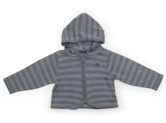  べべ BeBe パーカー 90 男の子 ミントグリーン・ボーダー 子供服 ベビー服 キッズ（1337339）