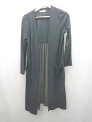 ◇ ⊂ AG by aquagirl エージーバイアクアガール ロング丈 半袖 カーディガン サイズM ブラック系 レディース E  【1503060041345】