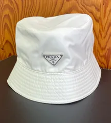 PRADA プラダ RE-NYLON 三角プレート バケットハット sizeM