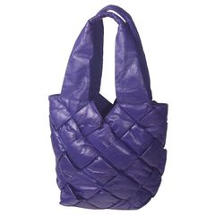 ボッテガ・ヴェネタ BOTTEGA VENETA マキシ イントレチャート カセット トートバッグ 666872 パープル カーフスキン