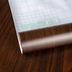 【在庫処分】ダークブラウンくるみの木の自己粘着壁紙 木目シート 木目調カッティングシート 木目シール 茶色の壁紙シール おしゃれ マット、厚手 耐熱 幅広リメイクシート 防水 防油 防汚 防カビ 家具補修シート 122CMx9M ウォールナット シート ダイノ