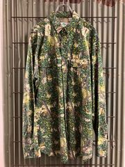 80’s Tree Pattern Shirts ツリーパターンシャツ　カモフラージュ　カモ柄　グリーン　長袖シャツ