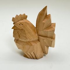 【商品番号MS-KBORI-ETO１０】木彫りの干支シリーズ　酉　鶏　 高さ　約８ｃｍ