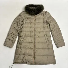 ◆ BALLSEY ボールジー ダウンジャケット TOMORROWLAND ファー付き リバーシブル コート アウター 古着 ベージュ/ブラウン サイズ不明 レディース 0.73kg