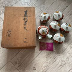 九谷 金襴手 赤絵 煎茶器セット 九谷 金襴手 赤絵 煎茶器セット - メルカリ