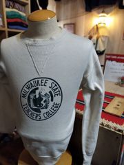 【vintage】50's unknown スウェット 前V ホワイト