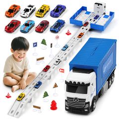 New Toy Cars, Working Vehicles, 3-6 Miniature Car Set, 4-5-1 Storage Car, Ages 6 and Up, Working Vehicles, Children's Construction Vehicle Set for Boys and Girls - Birthday Gift, Joyreal Toy, Educational Toy