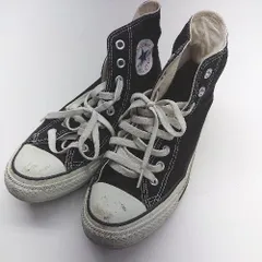 ◇ Θ CONVERSE コンバース M9160 オールスター ハイカットスニーカー サイズ25 ブラック ホワイト メンズ E  【1410100063420】