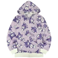 クロミ ジップ パーカー 総柄 天竺 サンリオ キャラクターズ レディース メンズ ku1842-295