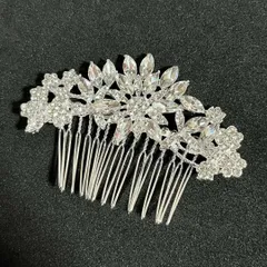 KZ034 かんざし ヘッドドレス 髪飾り 簪 ヘアアクセサリー 結婚式 ブライダル ウェディング 着物 洋装 ヘアアレンジ おしゃれ かわいい シルバーカラー アクセサリー お呼ばれ フラワー 花 クリスタル リーフ 花嫁 成人式 ウェディング パーティー