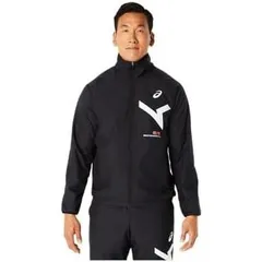 アシックス(ASICS) A-I-M裏トリコットウインドブレーカージャケット 2031E272 メンズ 001 パフォーマンスブラック×ブリリアントホワイト Sサイズ