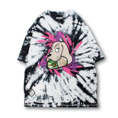 ガルフィー 半袖 Tシャツ 152017 犬中毒 タイダイ ストリート 犬 ロゴ ブラックタイダイ